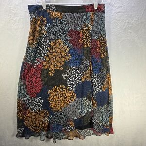 Womens Maurices Multicolor Floral A-Line Skirt Size XL